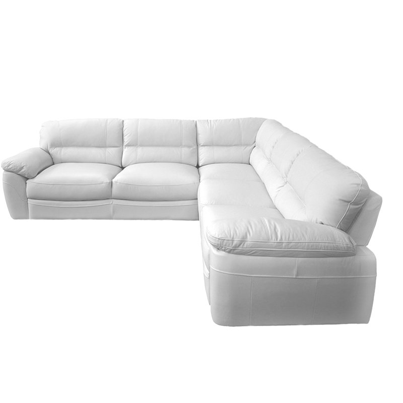 Latitude Run® Ade 105.5" Wide Genuine Leather Symmetrical Sleeper